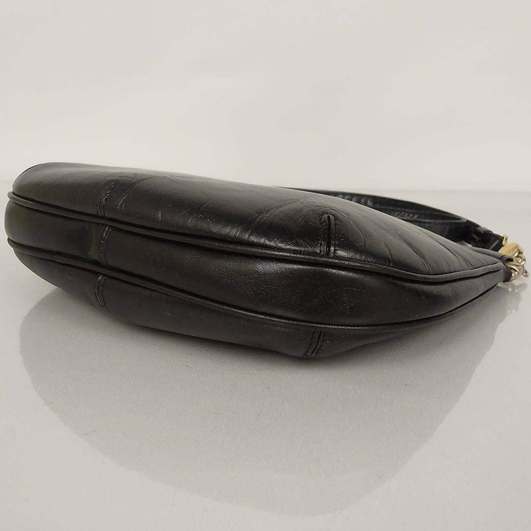 Saint Laurent Shoulder Bag Purse YSL Cassandra Leather Black Authentic