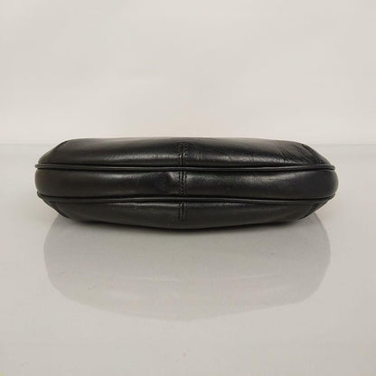 Saint Laurent Shoulder Bag Purse YSL Cassandra Leather Black Authentic