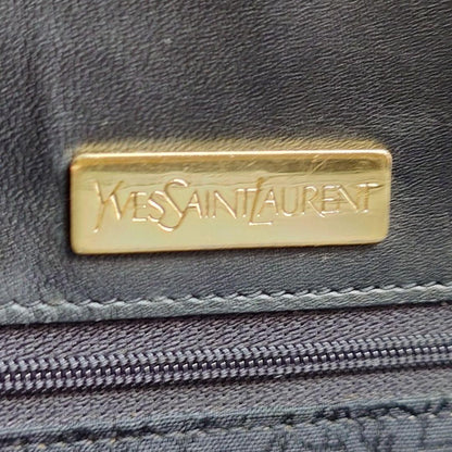 Saint Laurent Shoulder Bag Purse YSL Cassandra Leather Black Authentic