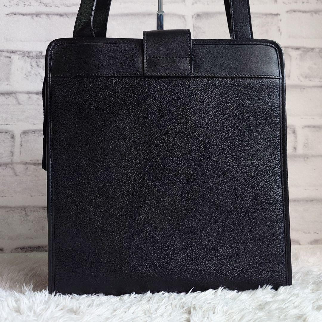 Saint Laurent Shoulder Bag Purse YSL Cassandra Leather Black Authentic