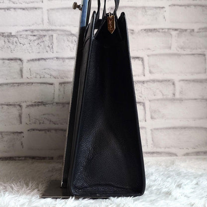 Saint Laurent Shoulder Bag Purse YSL Cassandra Leather Black Authentic