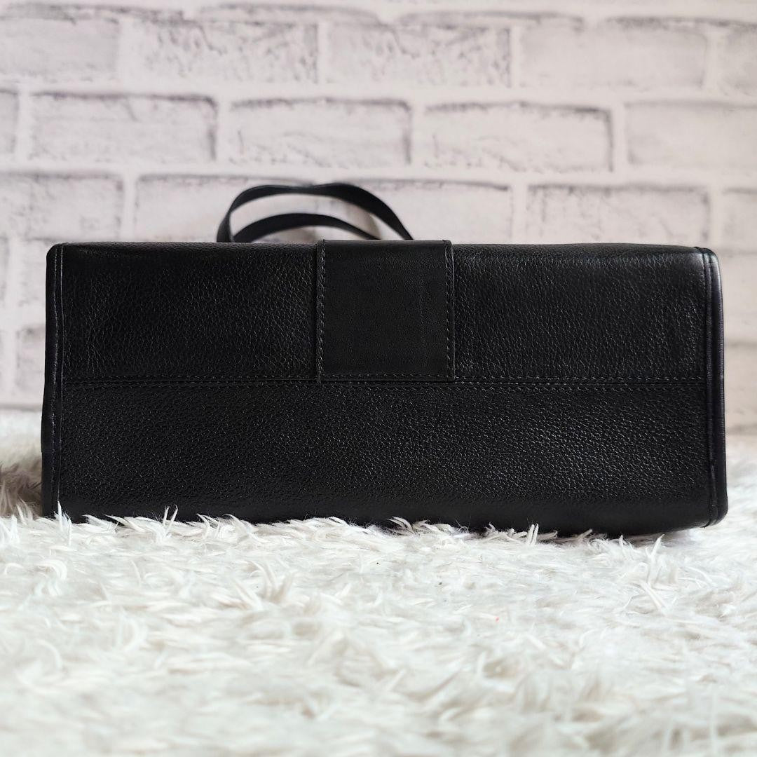 Saint Laurent Shoulder Bag Purse YSL Cassandra Leather Black Authentic