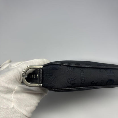 VERSACE Shoulder Bag Purse Leather Black Authentic
