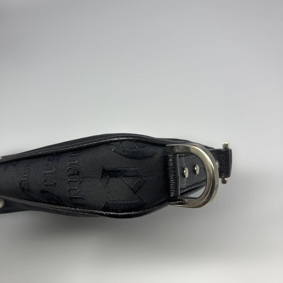 VERSACE Shoulder Bag Purse Leather Black Authentic