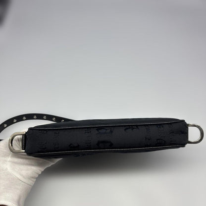 VERSACE Shoulder Bag Purse Leather Black Authentic