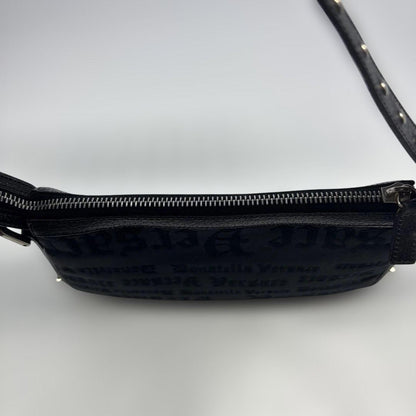 VERSACE Shoulder Bag Purse Leather Black Authentic