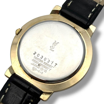 Saint Laurent Quartz Watch Wristwatch YSL Cassandra Gold Women's Auth
