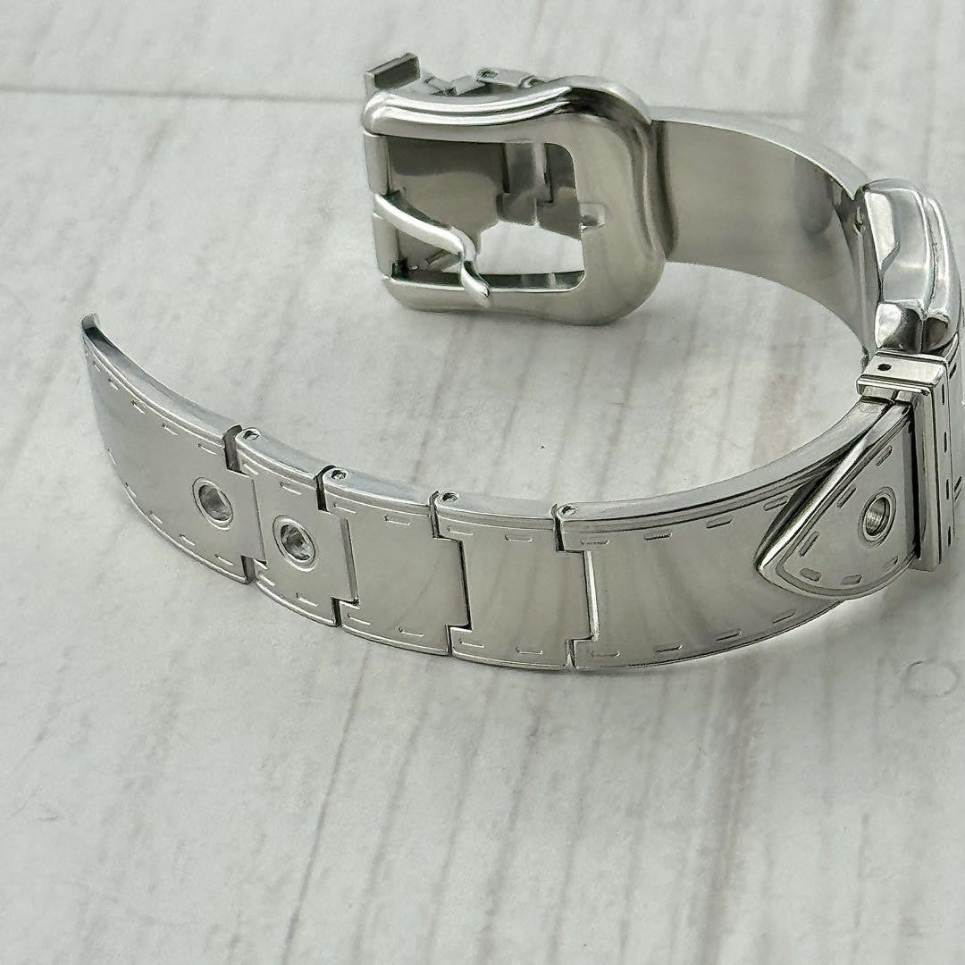 FENDI Quartz Watch Wristwatch FF Logo Silver Women's Authentic