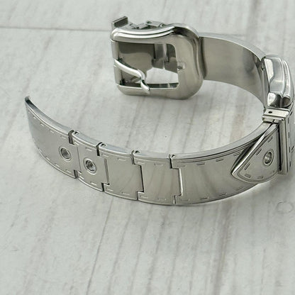 FENDI Quartz Watch Wristwatch FF Logo Silver Women's Authentic