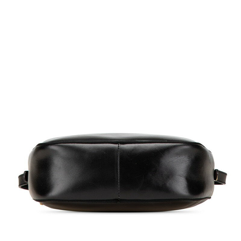 Salvatore Ferragamo Shoulder Bag Purse Leather Black Authentic