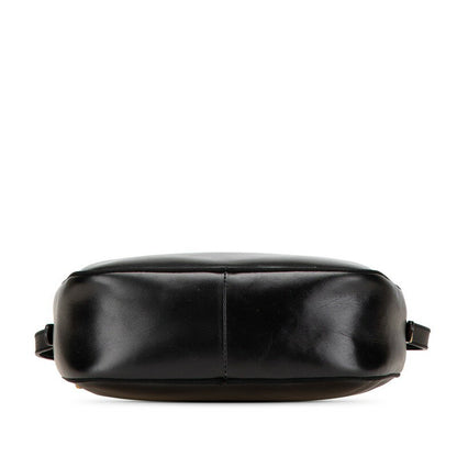 Salvatore Ferragamo Shoulder Bag Purse Leather Black Authentic