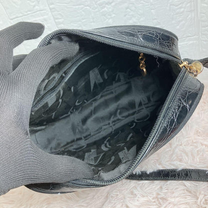 Salvatore Ferragamo Shoulder Bag Purse Black Authentic