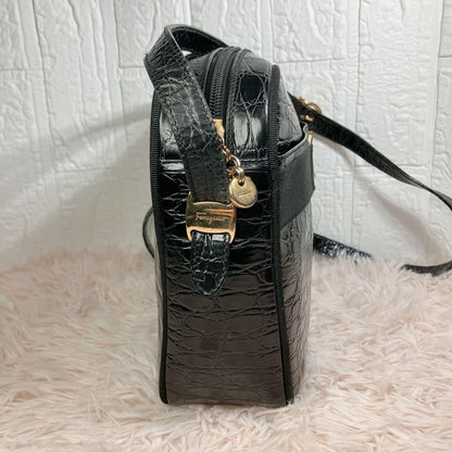 Salvatore Ferragamo Shoulder Bag Purse Black Authentic