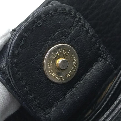 BURBERRY Hand Bag Tote Purse Nova Check Leather Black Authentic