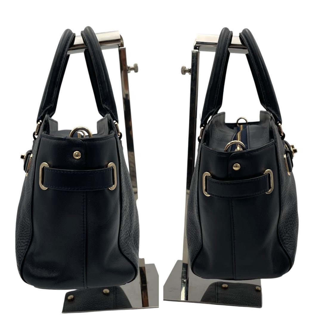 COACH Hand Shoulder Bag Tote Purse Leather Black Authentic
