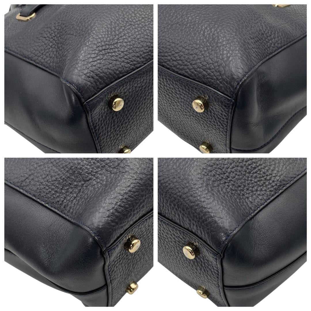 COACH Hand Shoulder Bag Tote Purse Leather Black Authentic