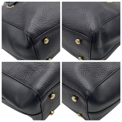 COACH Hand Shoulder Bag Tote Purse Leather Black Authentic