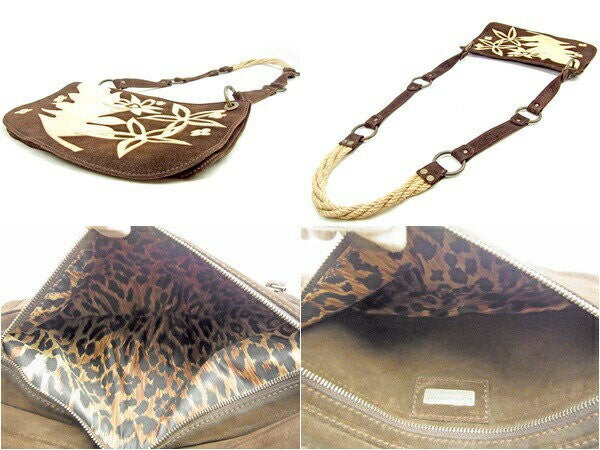 Dolce & Gabbana Shoulder Bag Purse Leopard Beige Brown Authentic