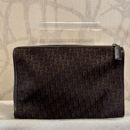 Christian Dior Clutch Bag Second Bag Trotter Brown Authentic