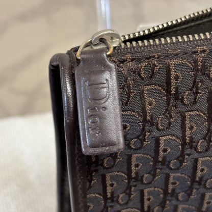 Christian Dior Clutch Bag Second Bag Trotter Brown Authentic