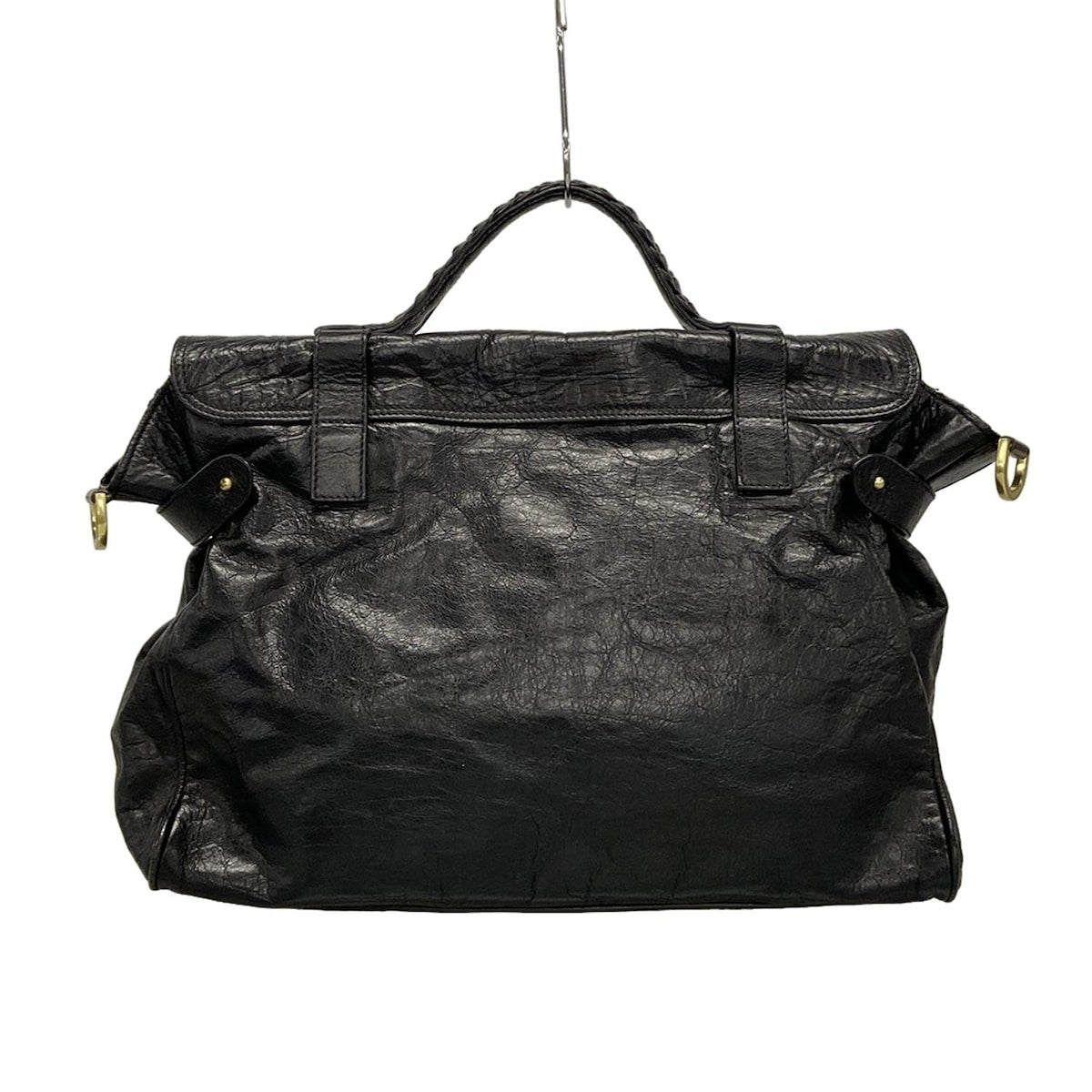 MULBERRY Hand Bag Tote Purse Leather Black Authentic