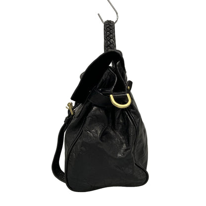 MULBERRY Hand Bag Tote Purse Leather Black Authentic