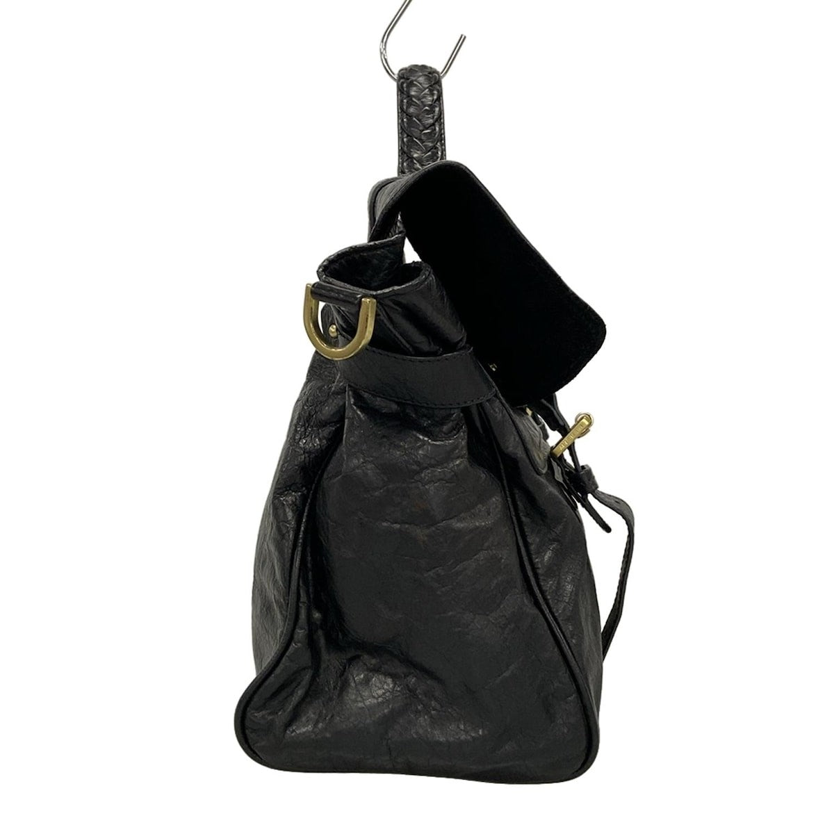 MULBERRY Hand Bag Tote Purse Leather Black Authentic