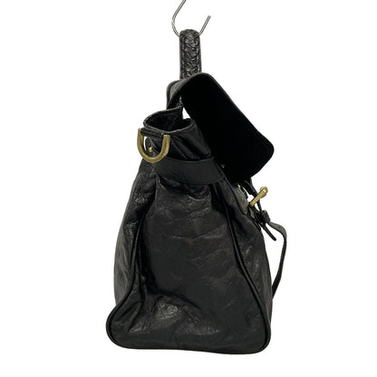 MULBERRY Hand Bag Tote Purse Leather Black Authentic