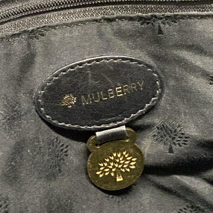 MULBERRY Hand Bag Tote Purse Leather Black Authentic