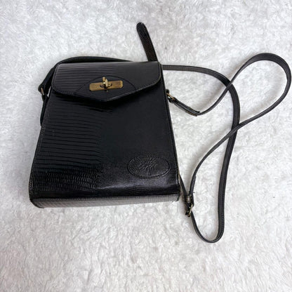 MULBERRY Shoulder Bag Purse Leather Black Authentic
