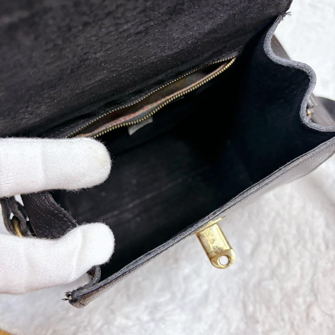 MULBERRY Shoulder Bag Purse Leather Black Authentic