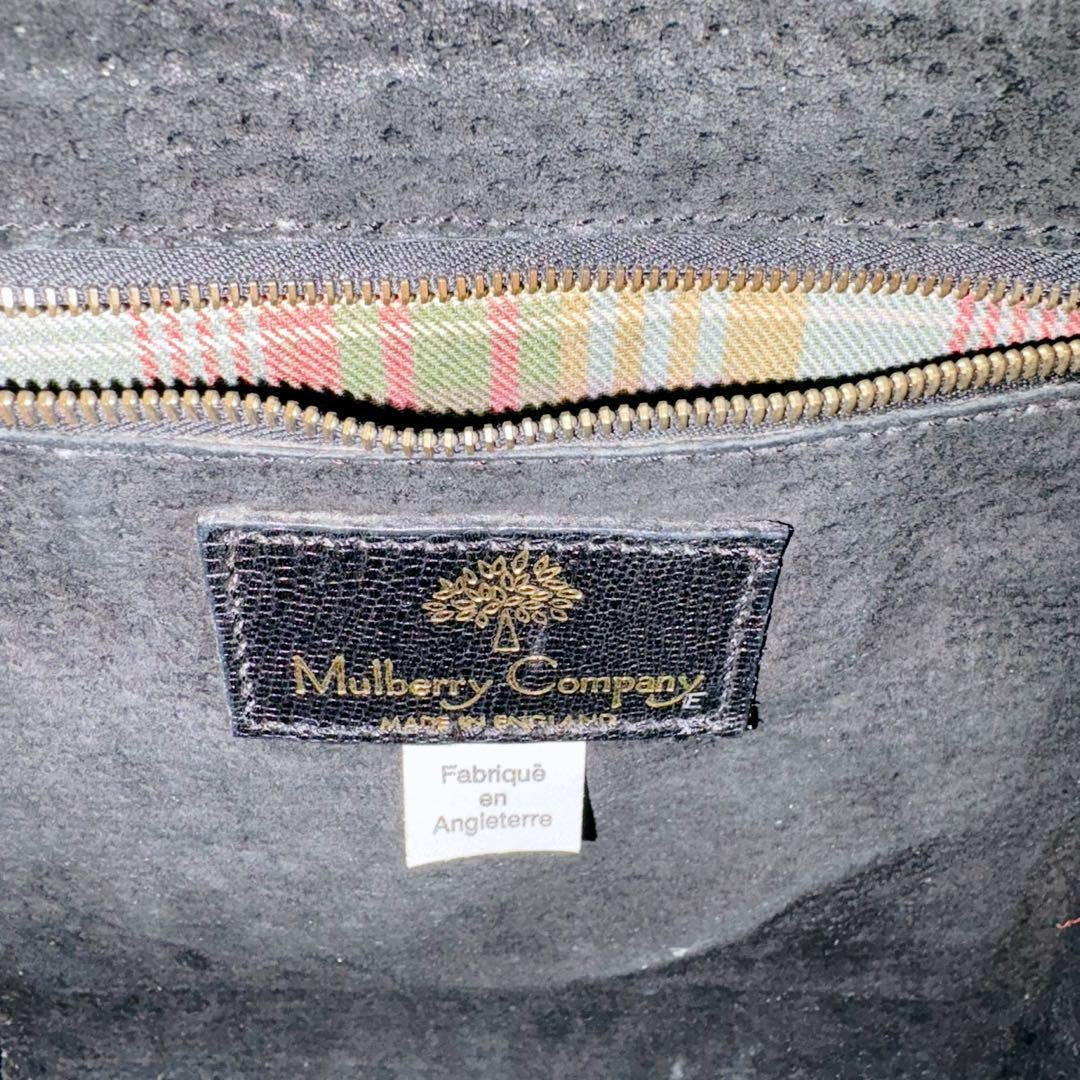 MULBERRY Shoulder Bag Purse Leather Black Authentic