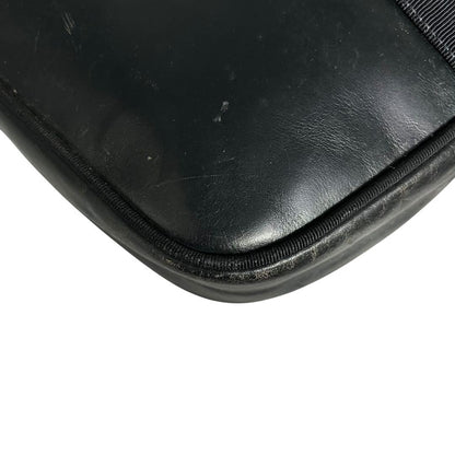 Salvatore Ferragamo Shoulder Bag Purse Gancini Leather Authentic Black