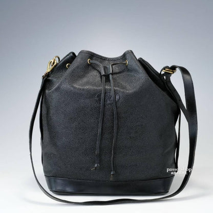 MULBERRY Shoulder Bag Purse Leather Black Authentic