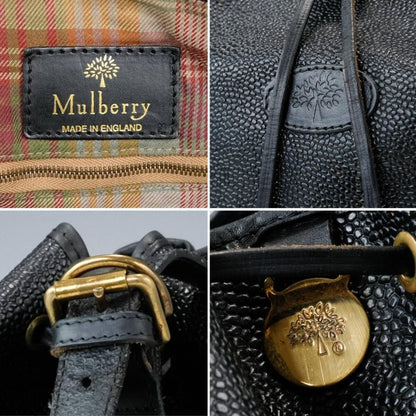 MULBERRY Shoulder Bag Purse Leather Black Authentic