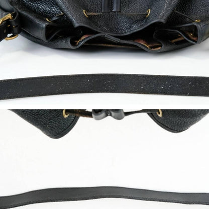 MULBERRY Shoulder Bag Purse Leather Black Authentic
