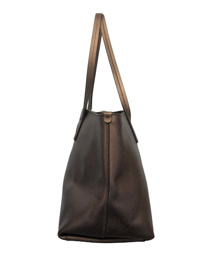 Salvatore Ferragamo Hand Bag Tote Purse Gancini Brown Authentic