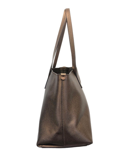 Salvatore Ferragamo Hand Bag Tote Purse Gancini Brown Authentic