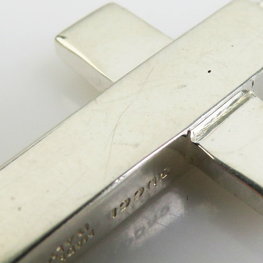 GUCCI Necklace Pendant Cross Silver 925 Unisex Accessory Authentic