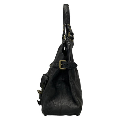 MULBERRY Hand Bag Tote Purse Leather Black Authentic
