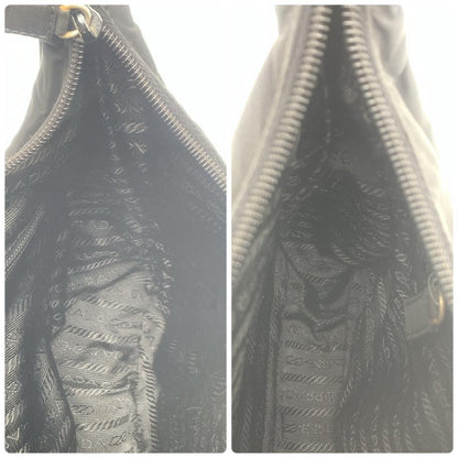 PRADA Hand Bag Tote Purse Logo Nylon Black Authentic