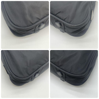 PRADA Hand Bag Tote Purse Logo Nylon Black Authentic