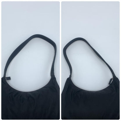 PRADA Hand Bag Tote Purse Logo Nylon Black Authentic