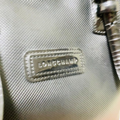 Longchamp Hand Bag Tote Purse Leather Black Authentic