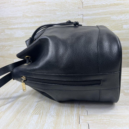 BURBERRY Shoulder Bag Purse Nova Check Leather Black Authentic