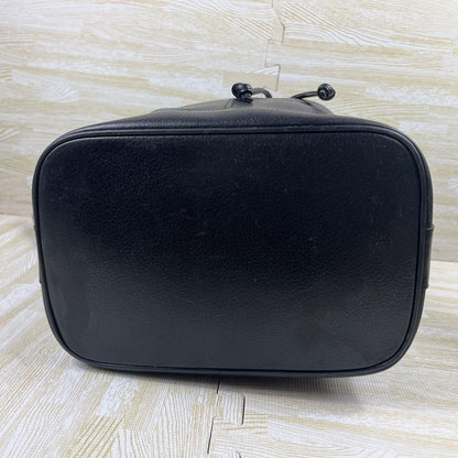 BURBERRY Shoulder Bag Purse Nova Check Leather Black Authentic