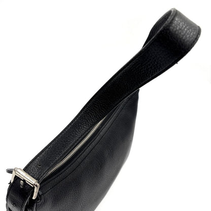 BURBERRY Shoulder Bag Purse Nova Check Leather Black Authentic