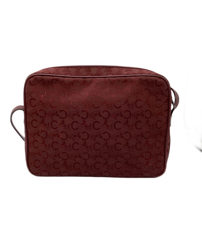 OLD CELINE Shoulder Bag Purse C Macadam Burgundy Authentic
