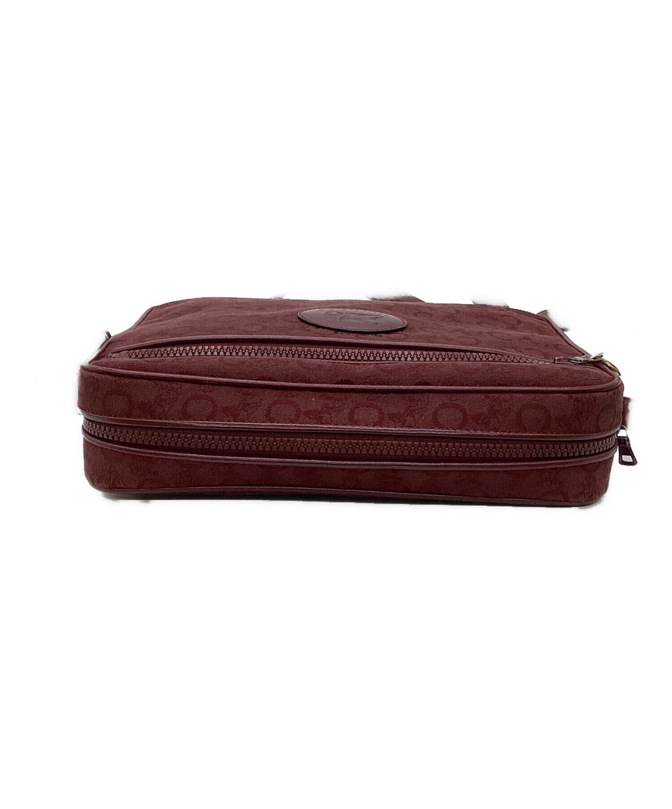 OLD CELINE Shoulder Bag Purse C Macadam Burgundy Authentic