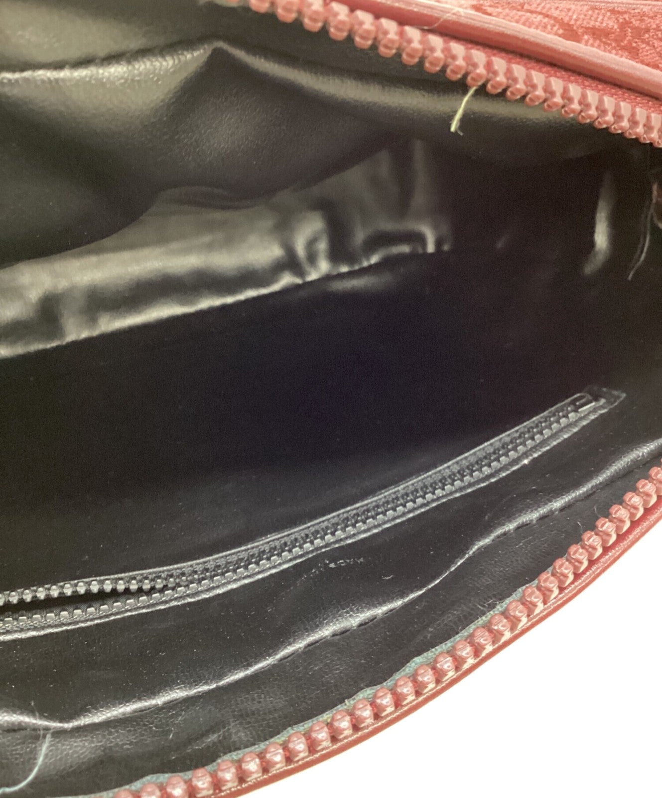 OLD CELINE Shoulder Bag Purse C Macadam Burgundy Authentic
